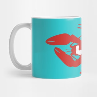 Live Love Lobster, Crustacean Beachlife Mug